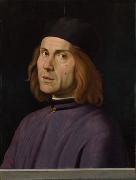 Lorenzo  Costa Portrait of Battista Fiera oil on canvas
